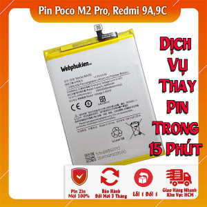 Pin Webphukien cho Xiaomi Poco M2 Pro, Redmi 9A, Redmi 9C  Việt Nam BN56 - 5000mAh
